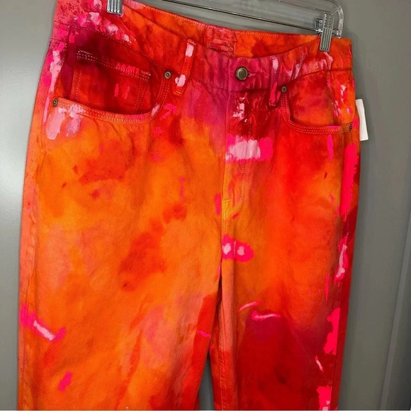 NWT Good American Jeans PRENTIS BURRELL Tie Dye Painted 90’s High Waist Sz 10/30 - Picture 5 of 13